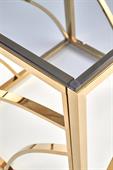 Skleněný konferenční stolek Universe kvadrát - zlatá