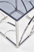 Skleněný konferenční stolek Universe kvadrát - stříbrná