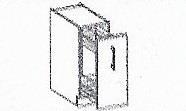 Dolní skříňka výsuvná Arisa 40 (30 cm) krémový lesk bez pracovní desky