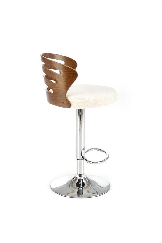 Barová židle H-109 krémová / ořech