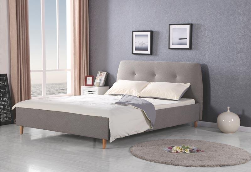 Čalouněná postel Doris 160 x 200 cm - šedá