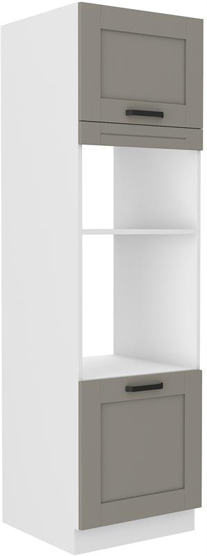 Skříň pro troubu a mikrovlnnou troubu Luny 48 (60 cm) claygrey / bílá