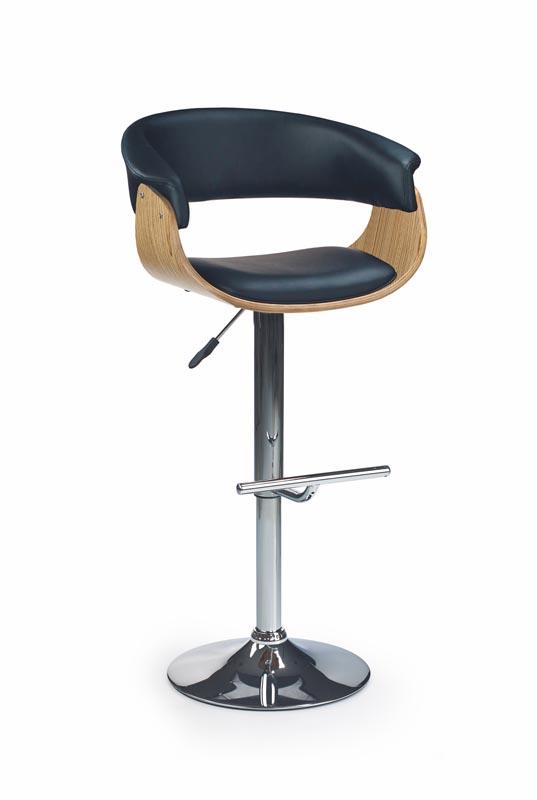 Barová stolička H-45 světlý dub / černá