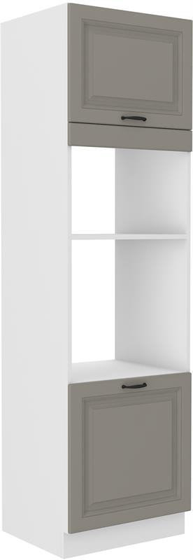 Skříň pro troubu a mikrovlnnou troubu Stella 48 (60 cm) claygrey / bílá