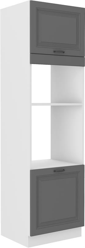Skříň pro troubu a mikrovlnnou troubu Stella 48 (60 cm) dustgrey / bílá