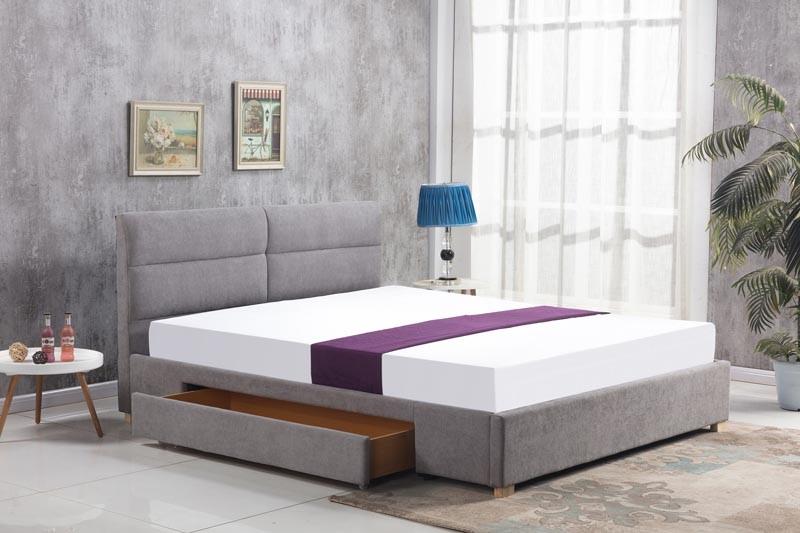 Čalouněná postel Merida 160 x 200 cm - světle šedá