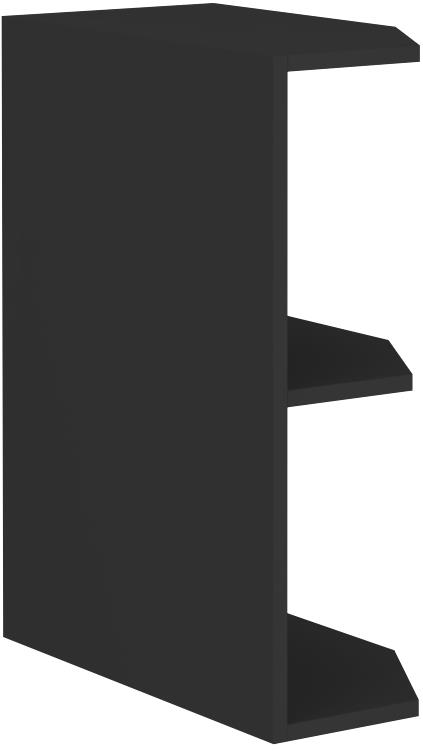 Dolní rohová polička 46 (30 cm) - černá