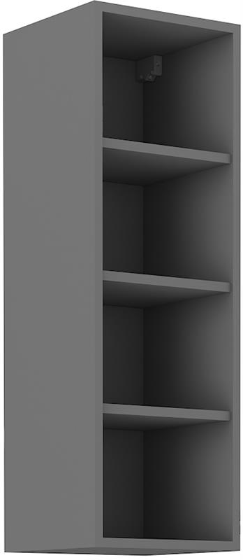 Horní otevřená skříňka Nessy / Antracit 48 (30 / 90 cm)