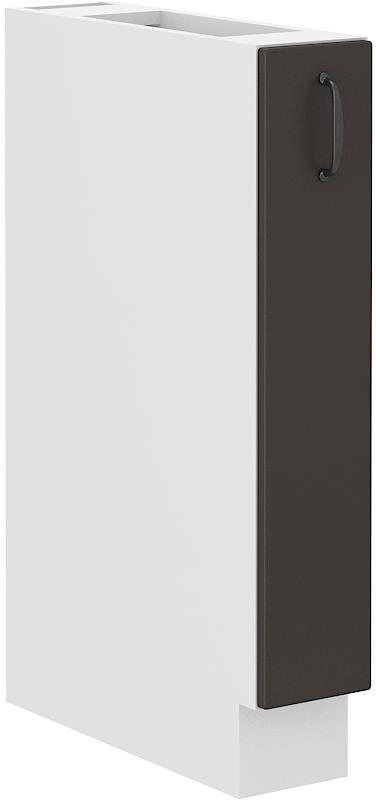 Dolní výsuvná skříňka Stella 33 (15 cm) grafit mat / bílá