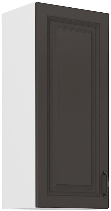 Horní skříňka Stella 45 (30 / 90 cm) grafit mat / bílá