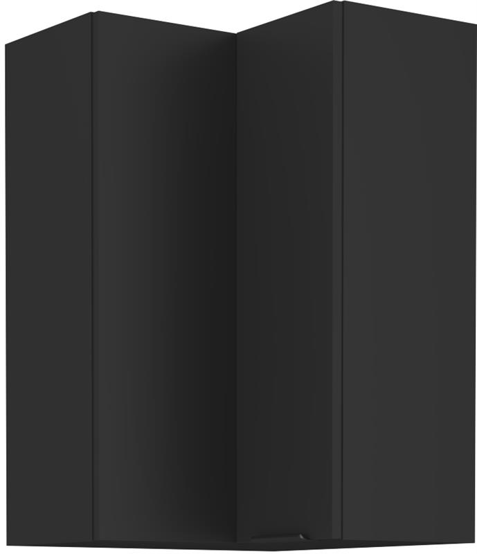 Horní skříňka rohová Siena 27 (60x60 / 90 cm) - černá / černá