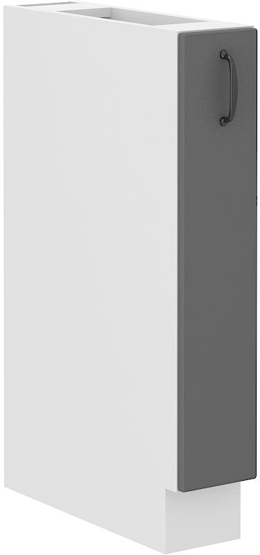 Dolní výsuvná skříňka Stella 33 (15 cm) dustgrey / bílá