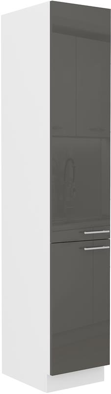Potravinová skříň Lary 23 (40 cm) - šedý lesk