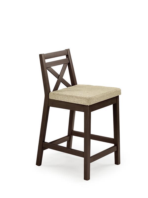Barová židle Borys Low - tmavý ořech