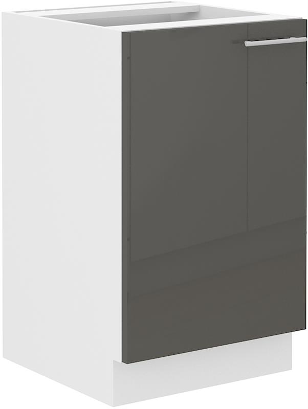 Dolní skříňka dřezová Lary 19 (50 cm) - šedý lesk