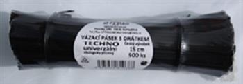  Vázací pásek s drátkem 0,43 mm TECHNO 15 cm, 500 ks