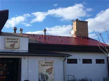 Rekonstrukce střechy - Restaurace u Kaštanu - Včelná